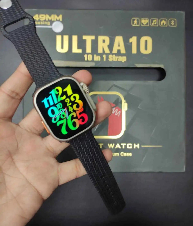 Ultra 10 in 1 Smartwatch 10 Straps