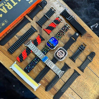 Ultra 10 in 1 Smartwatch 10 Straps